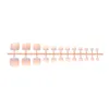 False Nails 24Pcs/Set Light Pink French Crescent Moon Pattern Design Full Cover Nail Tips Natural Fake DIY Manicure Tools Prud22