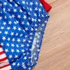 kids Clothing Sets girls independence Day outfits infant ruffle flying sleeve Tops+star stripe shorts+Headband 3pcs/set summer fashion baby Clothes