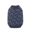 Navy Sleeveless Pet Sweater Dog Apparel Fashion Knit Schnauzer Sweaters Trendy Letters Pet Vest Clothing