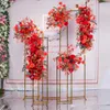 3PCS Shiny Gold Outdoor Flower Garden Wedding Decoration Artificial Flower Arch Frame Props Backdrops Baby Shower Balloons Billboard Holder Home Partition Screen