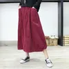 Chic Pocket Solid Color Corduroy Vintage Bud Skirt Mori Girl 2018 Autumn Winter T190827