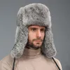 Bérets russe cosaque chapeau pour hommes avec couvre-oreilles Protection contre le froid casquette moelleuse pour cyclisme escalade école marche hiver unisexe chaud HatsB