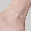 Neue 925 Sterling Splitter Fußkettchen Armbänder Für Frauen Fuß Schmuck Intarsien Zirkon Fußkettchen Armband auf einem Bein Persönlichkeit