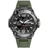 Patentontwerp Fashion SMael 8033 Dual Time 5Bar Alloy Bezel Sport Watch1684858