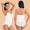 Weißer Bügel-Body für Damen, Shaper, Stretch, einfarbig, seidige Unterwäsche, Bodys, Shapewear 220813