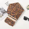 Leopardtryck Wool Cashmere Scarf Women Luxury Thick Winter Neckscarf Pashmina Shawls and Wraps Foulard Bandana Echarpes