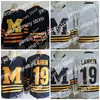 NCAA Custom Michigan Wolverines College Hockey Jersey Quinn Hughes Tyler Motte Dylan Larkin Zach Werenski Zach Hyman Kyle Connor Carl Hageli