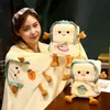 Sizes Beautiful Bread Roll Blanket Dolls Kawaii Cartoon Toast Flannel Children Girls Scarf Lunch Break Xmas Gift J220704