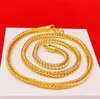 18K Men's 6mm Thai Chedes Snake Bone Necklace Fashion Halsband