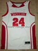 Sjzl98 Wisconsin Badgers College # 24 Bronson Koenig 10 Elvin Hayes # 22 Maillot Ethan Happ # 15 Maillot Sam Dekker personnalisé n'importe quelle taille, nom et numéro