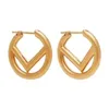 Womens Premium Gold Earring Designer Stud Earring Luxe merk Letter Design F Oorbellen Mode-sieraden9695834