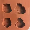 12 Owl Cups Cooking Tools Handgjorda tvålformar Ice Cube Tray Diy Mold Silicone Cake Baking Mold Cake Pan