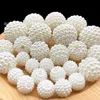 ABS Imitation Perle Waxberry Boule ronde Trou Droit Perles Dispersées Assemblage Waxberry Collier Accessoires Pour Cheveux Boule Florale Beige Acrylique DIY