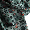 Calças femininas Capris Green Leopard Printing Tinging Draped Wieleg Women's Pan 220823