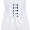 Cintos Mulheres mulheres moda com cinto de cinto de cinto elástico Fivela de fivela larga Corsário da cintura PU PU TIBE BINTEIRO BINGATHOS FIER22