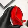 High Quality Card Holders Unisex Designer Key Pouch Fashion Cow leather Purse keyrings Mini Wallets Coin Credit Card Holder 5 colors keychain with box