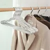 10pcs Anti-slip Clothes Hanger Drying Rack Coat Hanger Aluminium Alloy Hanging Racks Seamless Metal Clothing Hangers 220408