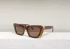 Mood Cat Eye Sunglasses Beige Gold/Brown Shaded Women Fancy Party Shades Summer Eyewere with Box