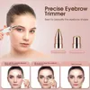 2 In 1 Electric eyebrow trimmer USB Rechargeable hair remover women shaver LED light lady Epilator Razor face Makeup Tool 220623