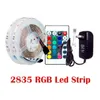 Remsor RGB LED -remsa lampor 5m 10 m dekor för hemkök tejp ljus neon vattentät diod band dc12v controller adapter setled