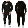 Spring Men Tracksuits Brand Logo Sportswear Autumn Men's Set Jacket Pants Casual Male Gym Sweatshirt 2 Piece Set