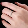 Fashion Double Rows 925 Sterling Silver designer ring 5A Cubic Zirconia With Box ring for Woman Engagement Propose Bride Wedding Rings Luxury Jewelry Gift Size 6-10
