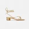 CuddlyIIPanda Low-Heel Strappy Sandals Women Gladiator Shoes Golden Ankle Strap Sexy Wedding Shoes Rome Style Sandalia Feminina