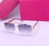 Męskie luksusowe designerskie okulary przeciwsłoneczne Outdoor Fashion Zonnebril Women Vintage bezramowe kwadratowe małe okulary bez oprawek antyrefleksyjne okulary optyczne okulary 87