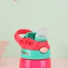 430ML Kid Water Sippy Bottle Creative BPA Free Plastic Baby Feeding Cup Avec Paille Anti-Fuite Drop-proof Bouteilles Boire Enfants Tasses