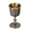 Tasses Vintage classique en métal tasse à vin à la main petit gobelet ménage cuivre verre sculpture motif créatif verres