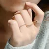 Кольца кластера из натурального 18-каратного белого золота, кольцо с имитацией бриллианта, ювелирные изделия, простые круглые тонкие для женщин, подарок24425452986929
