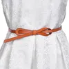 Belts Fashion Leather Thin Belt Waistband For Women Trendy Knotted Bow Waist Dress Clothes Sweater Coat Suit Decorative