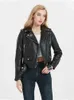 2022 printemps automne moto veste femmes Slim revers fermeture éclair Faux cuir veste femme Streetwear Punk PU Outwear avec ceinture L220801