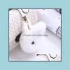 Keychains Fashion Accessories Cute Jewelry Pendant Keychain Bag Car Charm Tag Fluffy Toy Pom Drop Delivery 2021 Dhazu