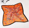 Silk Scarf Women 70 70cm new Dragonfly Print Decorative Scarf Small Squares Head Scarf Bag Decorative Scarves