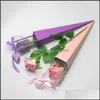 포장 상자 사무실 학교 사업 산업 산업 싱글 꽃 장미 상자 종이 삼각형 랩 가방 색상 웨딩 플로리스트 꽃없이 gif