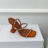Amina Nieuwe mode 9,5 cm hak sandaal zomer blingbling sexy schoenen A1330