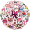 50st Bilklistermärke Romanticf Lover Par för Skateboard Baby Scrapbooking Pencil Case Diary Telefon Laptop Planner Dekoration Boka Album Barnleksaker DIY Dekaler