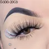 Färgad ögonfrans Wispy Fluffy Glitter Faux 3D Mink Lash highlighterborste för daglig makeup