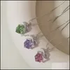 Colares de correntes pingentes jóias de jóias colar de pendente de moda feminina de pescoço feita com cristal austríaco para meninas dhew5