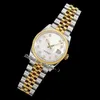 DIWF 36mm 126233 SA3235 Orologio automatico da uomo in oro giallo bicolore con lunetta scanalata Quadrante con diamanti MOP Acciaio 904L Bracciale Jubileesteel Orologi Super Edition Puretime D4