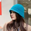 Bonnet/Crâne Casquettes Chapeau tricoté à la mode et polyvalent chapeaux d'hiver pour femmes seau bonnets filles couleur bonbon solideBeanie/Skull Elob22