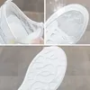 정품 가죽 공기 메쉬 여성 여름 신발 흰색 중공 2022 여름 통기성 편안한 플랫폼 웨지 힐 스니커즈