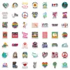 Pack of 100Pcs Wholesale Peace of The World Stickers No-Duplicate For Luggage Skateboard Notebook Helmet Water Bottle Phone Car decals