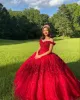 Red Quinceanera Dresses with Cloak Wrap Cape Flowers Sweetheart Lace-up Corset Princess Dress Vestidos De Quinceanera 2022 Estidos Para 15 BC14207