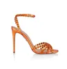 Luxe dames sandaalschoenen tequila verfraaid lederen strappy ontwerp kristallen verfraaiingen bruidsjurk bruiloftsfeest dame high-haaks592494444