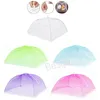 Lace Food Covers Mesh Kitchen Cooking Meal Cover Umbrella Style Anti Mosquito Fruit Vegetable Cover Foldable Table Accessories BH4809 TYJ