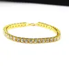 Iced Out Tennis Bracelet Men Hip Hop Bling Shinning1 Row 5MM/8MM Round 3A Rhinestones Bracelets Men's Bangle Fashion Jewelry