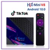 Android 10 H96 Mini V8 Smart TV Box Android 10 1/2 GB 8/16GB Suporte 1080p 4K 60fps Google Play Play YouTube Media Player277T