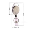 Party Favor Diamond-studded clay easy-to-pull Metal oval full-diamond telescopic easy to pull creative badge hanging ID buckle T9I001866